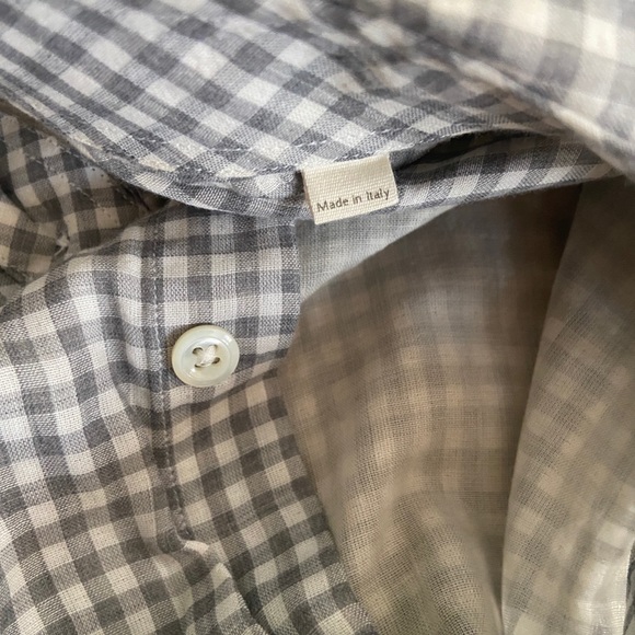 Billy Reid XL Standard Cut Check Button Up - Picture 3 of 3